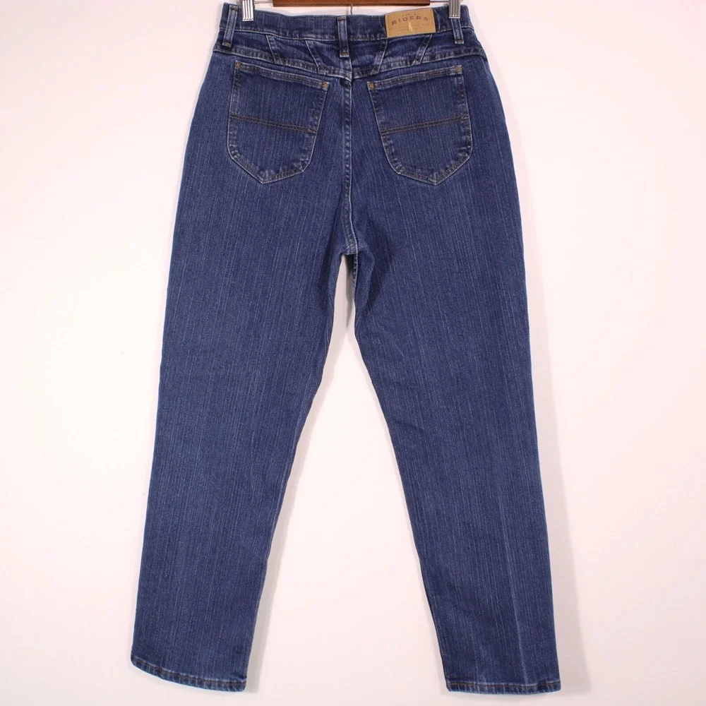 Riders by Lee Jeans Womens‎ 12P Blue Straight High Rise Stretch Casual 31x29